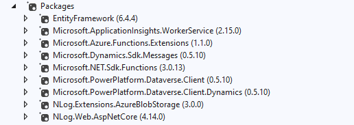 These Nugets packages are in use by my .Net Core 3.1 App